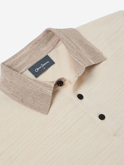 Oliver Sweeney Knitted White Polo Shirt - Image 3 of 5