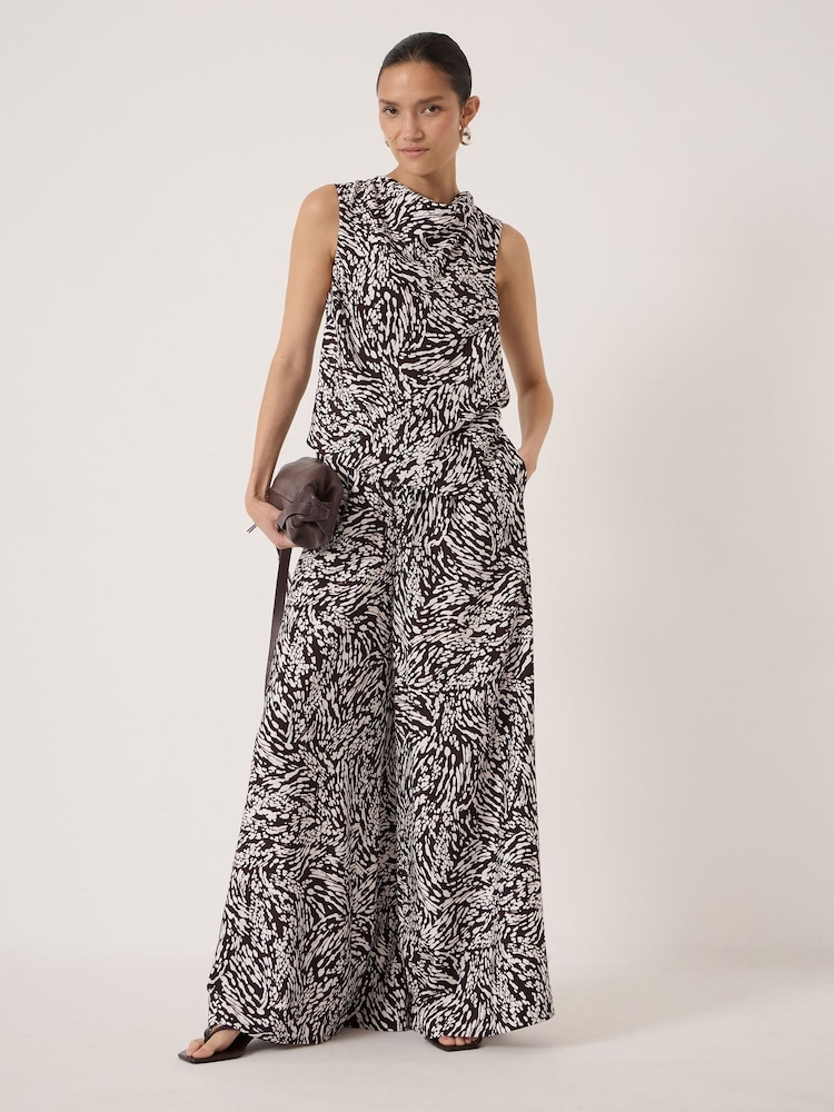 Hush Brown Airflow Extra Wide Leg Trousers - Image 1 of 5