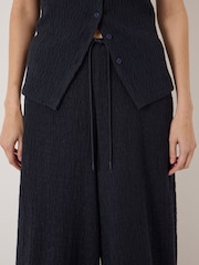 Hush Aria Textured Jersey Wide Leg Trousers - תמונה 4 מתוך 6