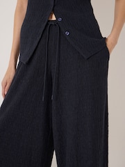 Hush Aria Textured Jersey Wide Leg Trousers - תמונה 5 מתוך 6
