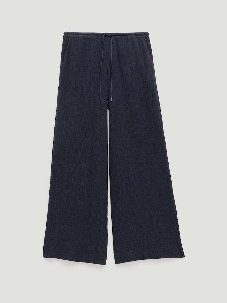 Hush Aria Textured Jersey Wide Leg Trousers - תמונה 6 מתוך 6