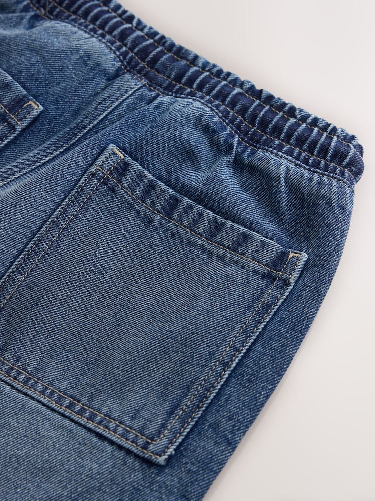 Mid Blue Denim Wide Fit Pull On Jeans (3-16yrs) - Image 4 of 4 Mid Blue Denim Wide Fit Pull On Jeans (3-16yrs) - Image 4 of 4