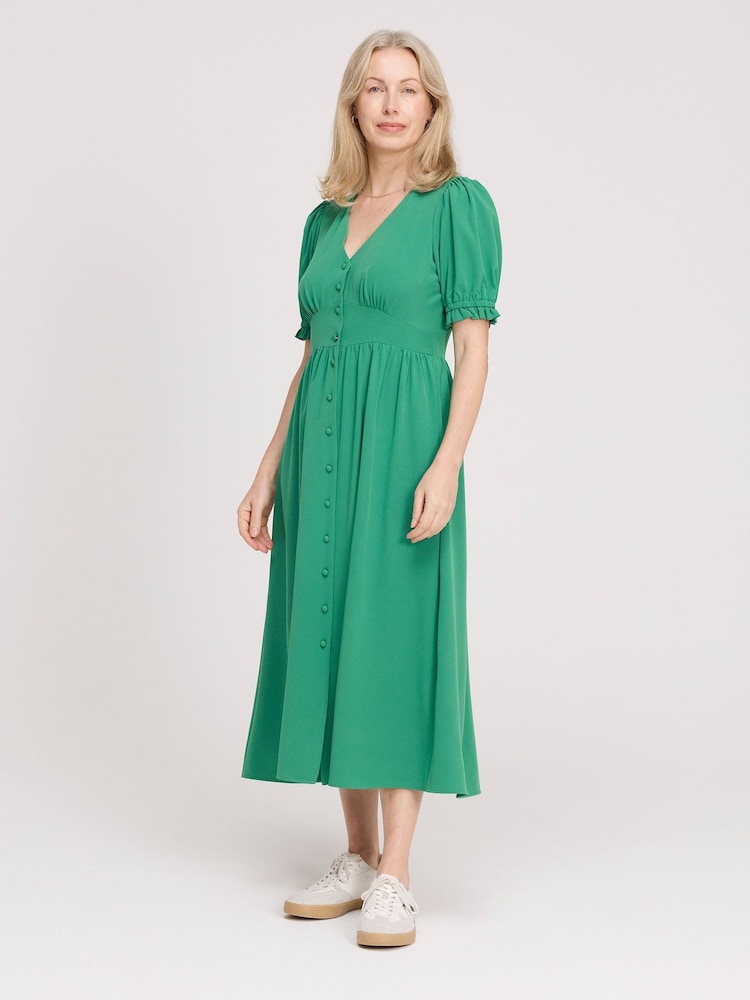 Finery Samantha Button through Midi Dress - Imaginea 2 din 4