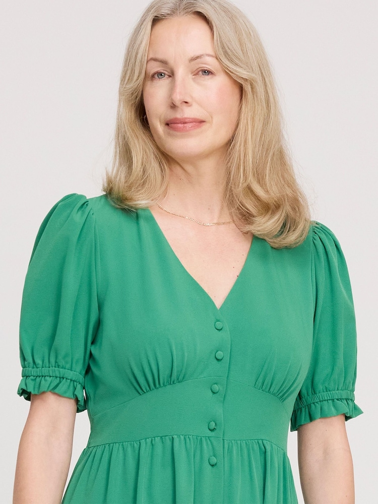 samantha green dress Green women's work dress online designer clothes sale | Samantha Sotos main image 1