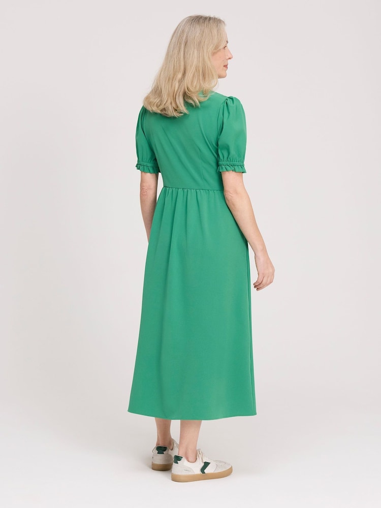 Finery Samantha Button through Midi Dress - Imaginea 4 din 4