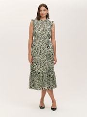綠色 - Finery Rosalind Sleeveless Midi Dress - 圖片 1/4