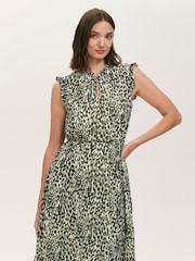 綠色 - Finery Rosalind Sleeveless Midi Dress - 圖片 2/4