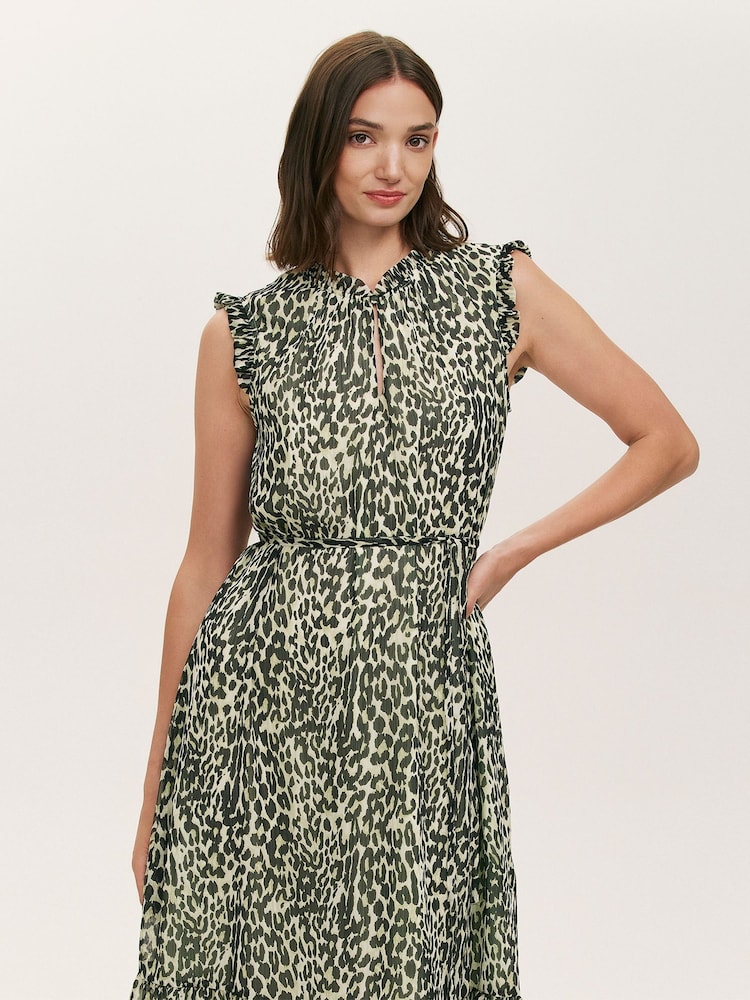 綠色 - Finery Rosalind Sleeveless Midi Dress - 圖片 2/4