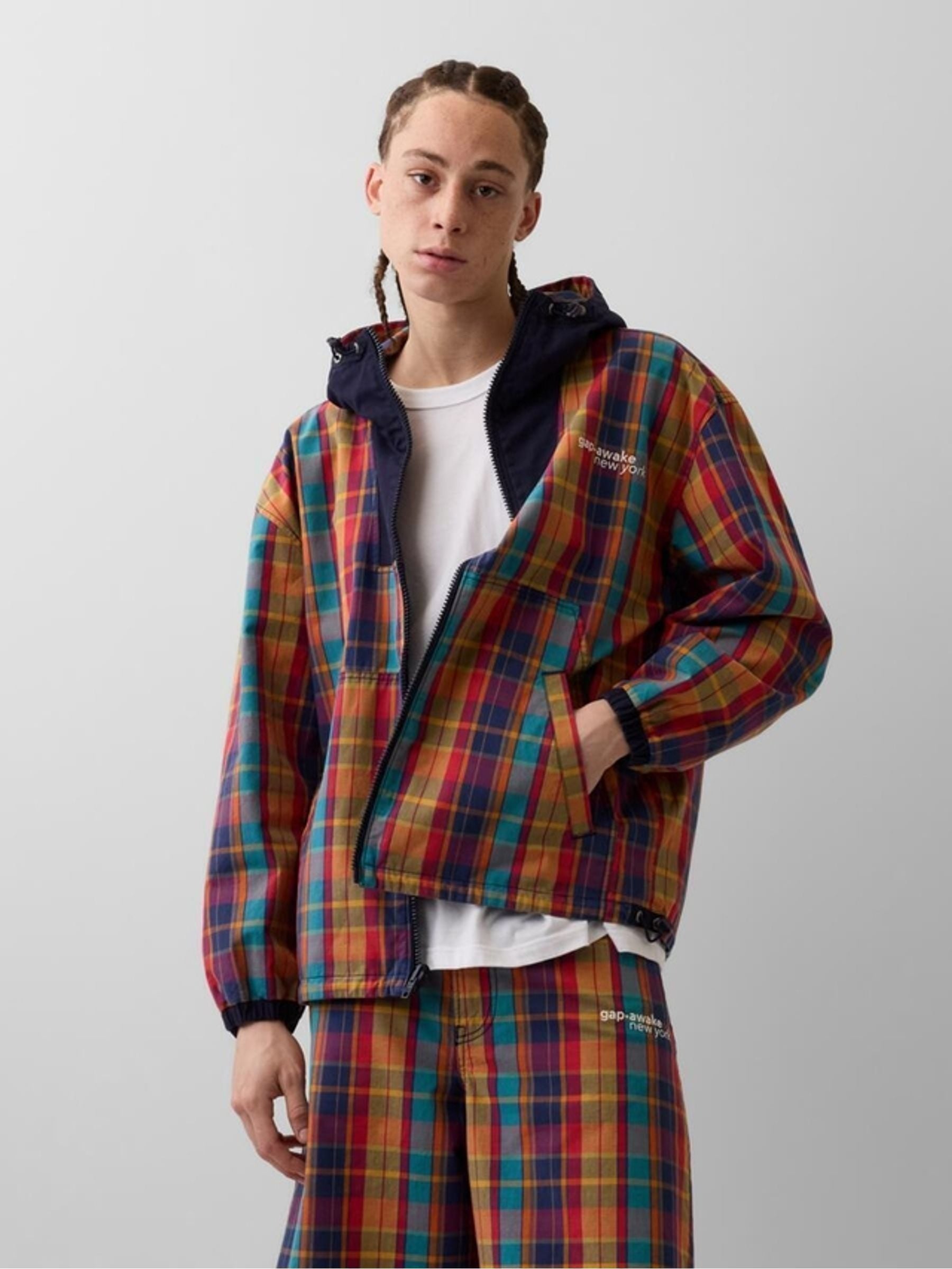 Buy Gap x Awake NY Yellow Oversized Reversible Canvas Jacket from