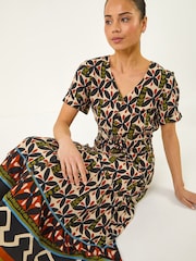 Roman Black Petite Abstract Dress - Image 1 of 5