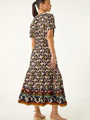 Roman Black Petite Abstract Dress - Image 4 of 5