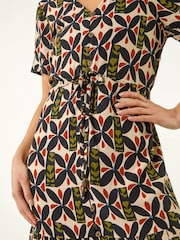 Roman Black Petite Abstract Dress - Image 5 of 5