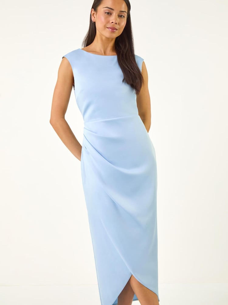 Ρωμαϊκό Μικρό Ντραπέ Μίντι Φόρεμα - Εικόνα 2 από 5