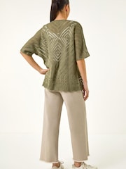 Cardigan tricotat din pointelle Roman Petite - Imaginea 3 din 5