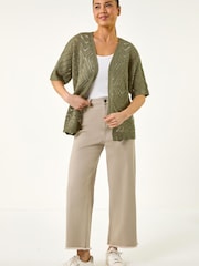 Cardigan tricotat din pointelle Roman Petite - Imaginea 4 din 5