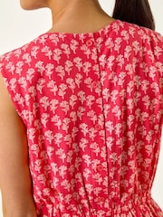 Roman Red Petite Printed Cropped Jumpsuit - Image 5 of 5