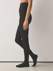 Black Warm Handle Cable Knitted Tights 1 Pack - Image 1 of 2