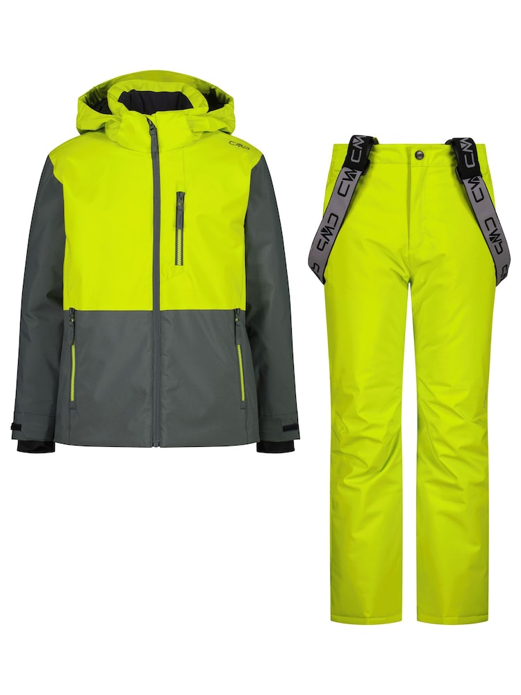 Teva Lime Green Colourblock Ski Jacket and Joggers Set - Image 1 of 3