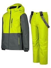 Teva Lime Green Colourblock Ski Jacket and Joggers Set - Image 2 of 3