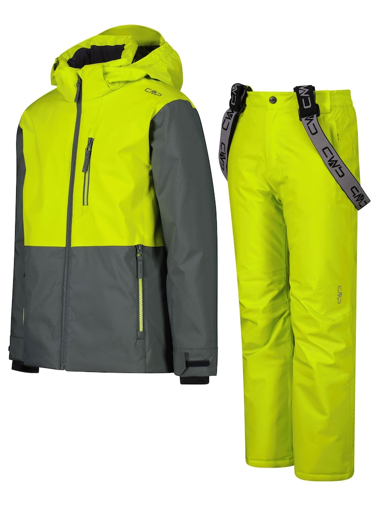 Teva Lime Green Colourblock Ski Jacket and Joggers Set - Image 2 of 3