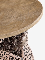 Bronze Hamish Leopard Side Table - Изображение 4 5