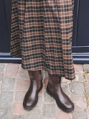 Chocolate Brown Forever Comfort® Leather Casual Midi Boots - Image 2 of 3
