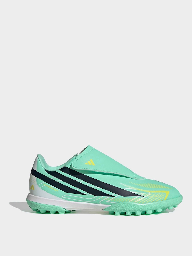 adidas Blue F50 Hyperfast Club Hook and Loop Turf Football Boots - Image 1 of 10 adidas Blue F50 Hyperfast Club Hook and Loop Turf Football Boots - Image 1 of 10