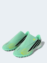adidas Blue F50 Hyperfast Club Hook and Loop Turf Football Boots - Image 2 of 10