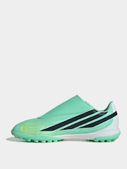 adidas Blue F50 Hyperfast Club Hook and Loop Turf Football Boots - Image 6 of 10