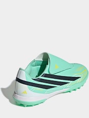 adidas Blue F50 Hyperfast Club Hook and Loop Turf Football Boots - Image 8 of 10