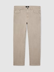 Reiss Warm Taupe Wash Bishopsgate Straight-Leg Jeans - Image 2 of 6