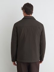 Reiss Dark Brown Bernardi Technical Padded Zip-Through Jacket - Image 7 of 8