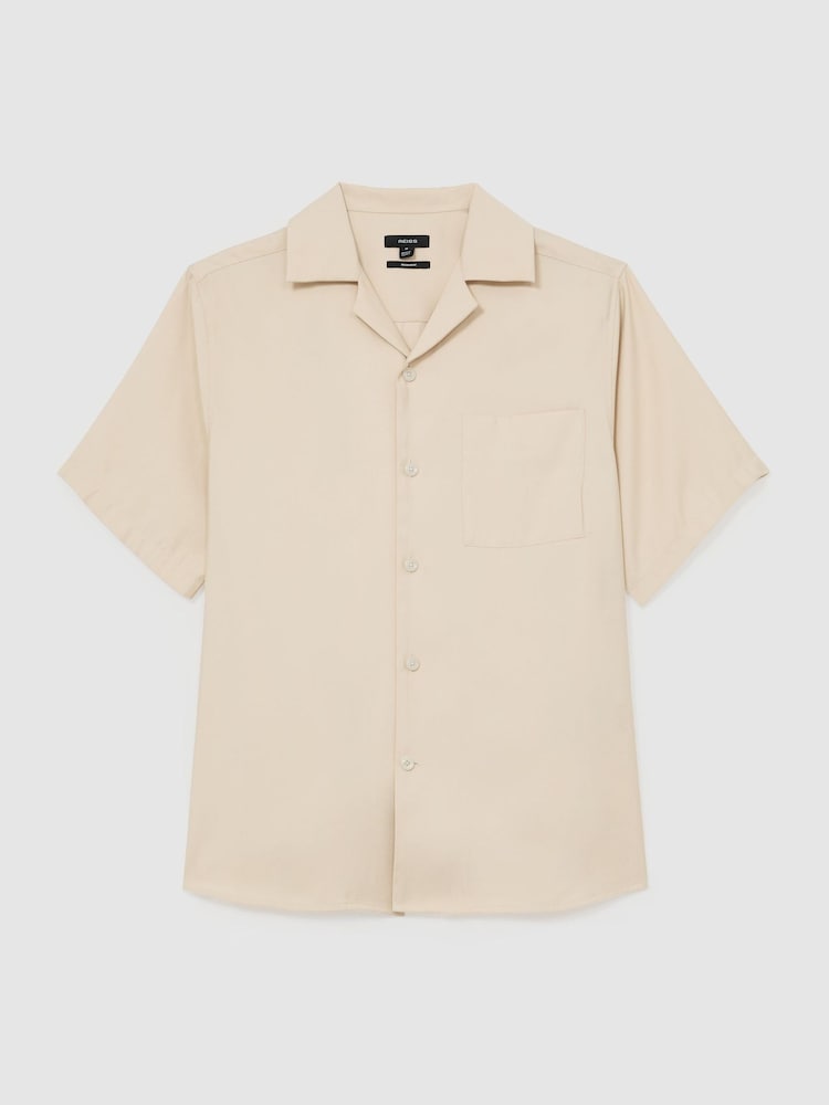 Reiss Stone Cosworth Modal-Blend Relaxed Cuban-Collar Shirt - Image 2 of 6
