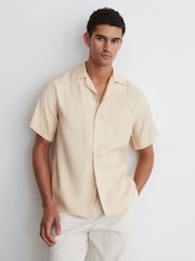 Reiss Stone Cosworth Modal-Blend Relaxed Cuban-Collar Shirt - Image 4 of 6
