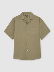 Reiss Sage Green Cosworth Modal-Blend Relaxed Cuban-Collar Shirt - Image 2 of 6