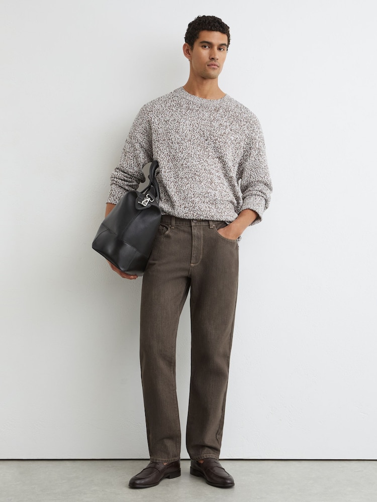 Reiss Brown Bishopsgate Straight-Leg Jeans - Image 1 of 6
