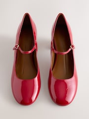 Red Forever Comfort® Round Toe Mary Jane Block Heels - Image 6 of 9