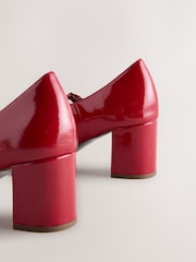 Red Forever Comfort® Round Toe Mary Jane Block Heels - Image 7 of 9