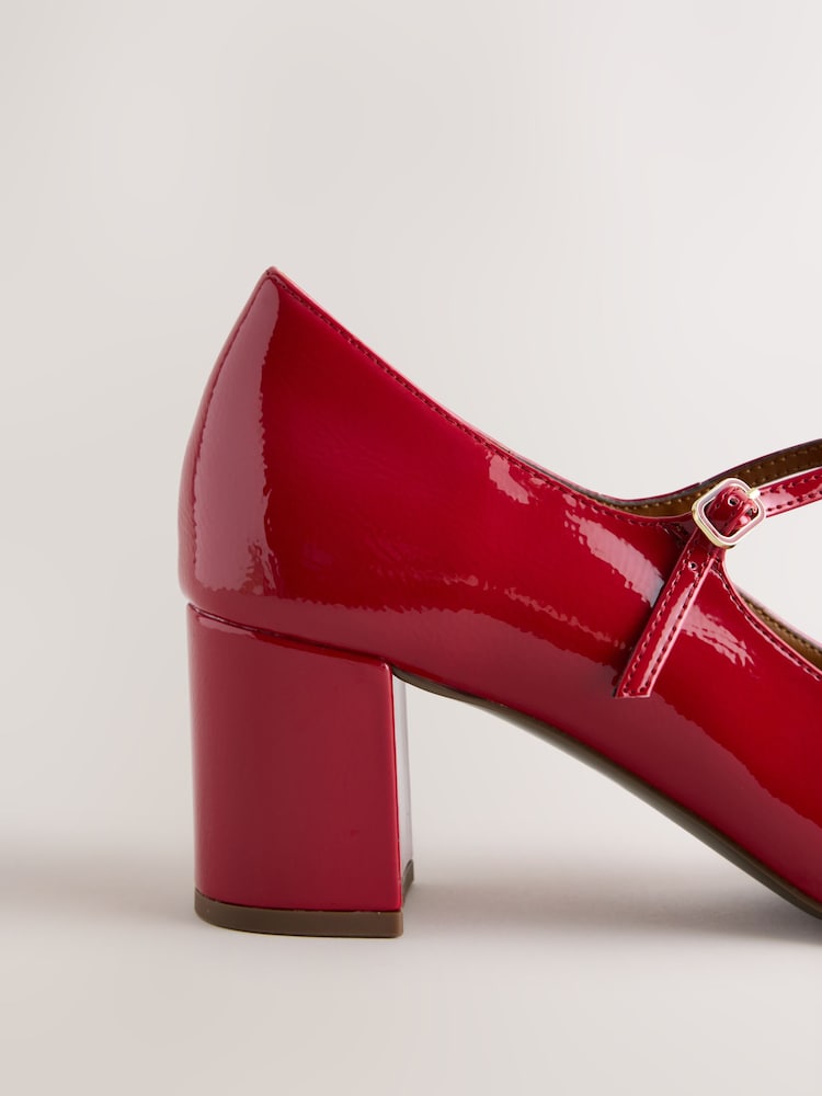 Red Forever Comfort® Round Toe Mary Jane Block Heels - Image 9 of 9 Red Forever Comfort® Round Toe Mary Jane Block Heels - Image 9 of 9
