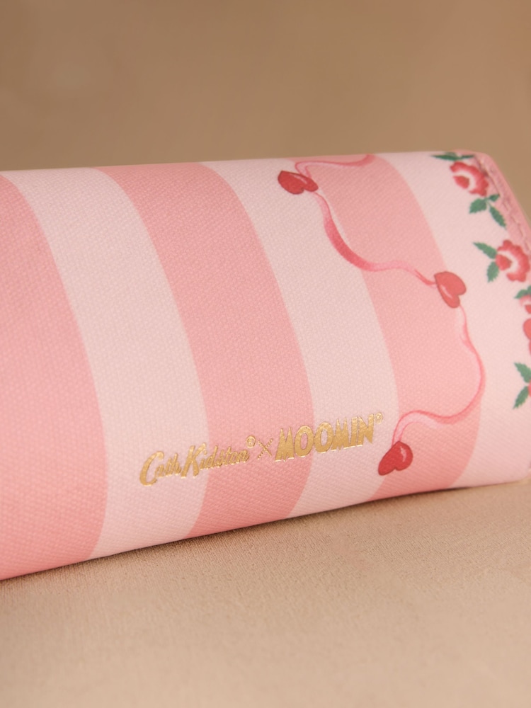Cath Kidston Pink Stripe Moomins Glasses Case - Image 2 of 3 Cath Kidston Pink Stripe Moomins Glasses Case - Image 2 of 3
