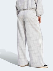 adidas Originals Grey Check Loose Wide Leg Trousers - Image 2 of 6