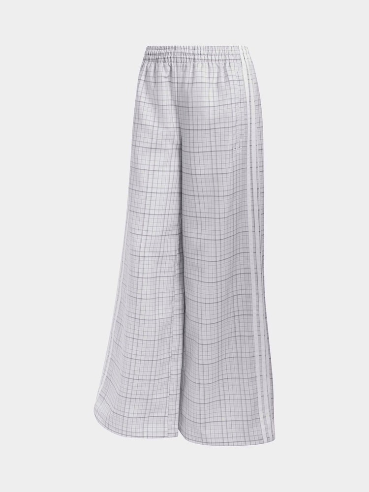 adidas Originals Grey Check Loose Wide Leg Trousers - Image 6 of 6 adidas Originals Grey Check Loose Wide Leg Trousers - Image 6 of 6