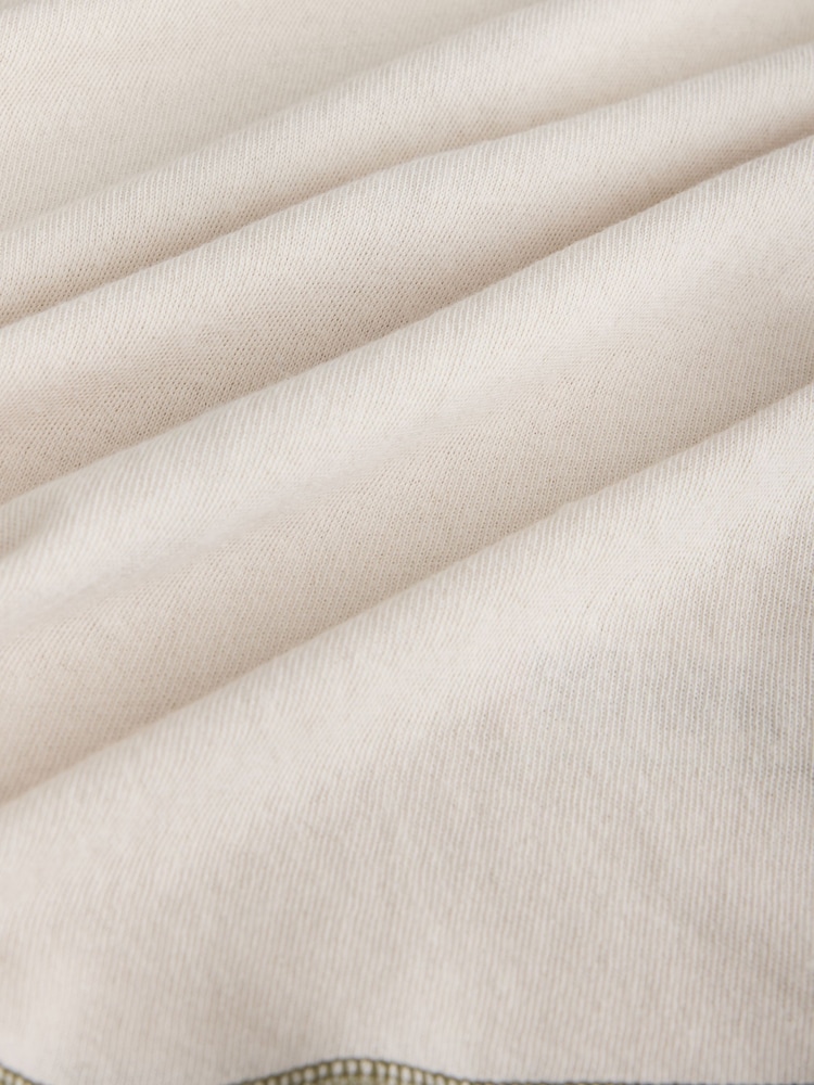 Зелений - Raglan Long Sleeve Washed Effect Raw Seam T-Shirt - Image 8 of 8