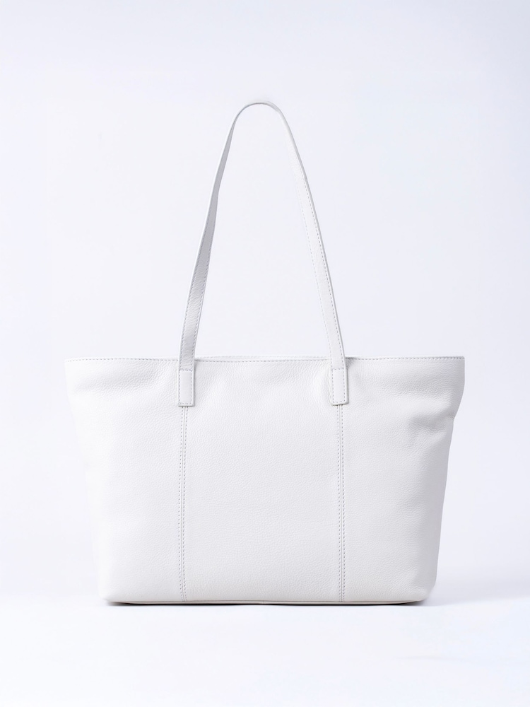 Lakeland Leather White Torver Tote Bag - Image 2 of 5