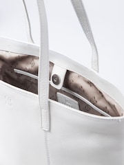 Lakeland Leather White Torver Tote Bag - Image 3 of 5
