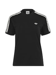 adidas Originals Black Lace 3-Stripes T-Shirt - Image 8 of 9