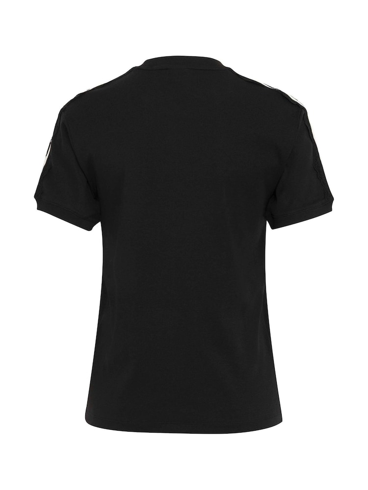 adidas Originals Black Lace 3-Stripes T-Shirt - Image 9 of 9 adidas Originals Black Lace 3-Stripes T-Shirt - Image 9 of 9
