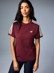 adidas Originals Red Lace 3-Stripes T-Shirt - Image 1 of 6
