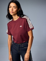 adidas Originals Red Lace 3-Stripes T-Shirt - Image 3 of 6