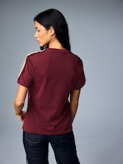 adidas Originals Red Lace 3-Stripes T-Shirt - Image 5 of 6
